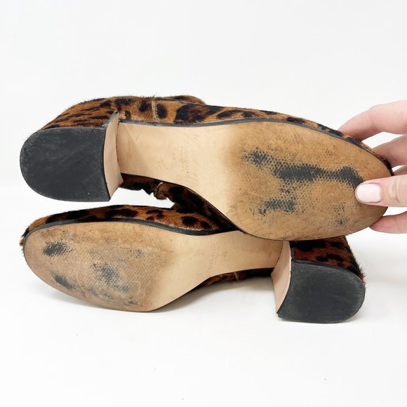 Zara Basic leopard hair boots womens size 9 - Picture 4 of 6